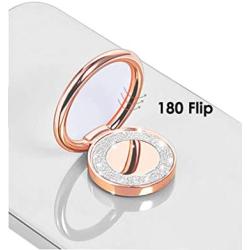 lenoup Glitter Bling Bling Phone Ring Holder,Sparkle Phone Ring Kickstand, Cell Phone Finger Ring Grip for Almost All Phones/Pad(Rose Gold)