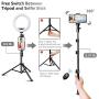 8" Selfie Ring Light with Tripod Stand & Phone/Pad Holder for Live Sream/Makeup JOGDRC Mini LED Camera Ringlight for YouTube Video/Photography Compatible with iPhone 11 Xs Max XR iPad(8" Ring Light)