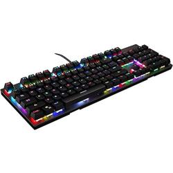 MOTOSPEED USB Wired Mechanical Keyboard 104Keys RGB Led Backlit Kailh Box Switch Gaming Keyboard for Gaming and Typing,Compatible for Mac & PC