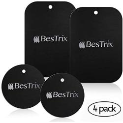 Metal Plate for Magnetic Mount with 3M Adhesive (Set of 4) Extra Thin by Bestrix