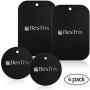 Metal Plate for Magnetic Mount with 3M Adhesive (Set of 4) Extra Thin by Bestrix