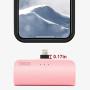 iWALK Mini Portable Charger for iPhone with Built in Cable[Upgraded], 3350mAh Ultra-Compact Power Bank Samll Battery Pack Charger Compatible with iPhone 11 Pro/XS Max/XR/X/8/7 Airpods and More, Pink