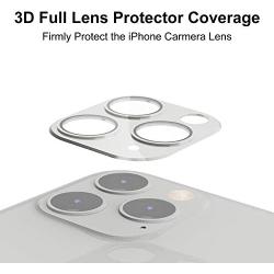 Camera Lens Protector for iPhone 11 Pro/Pro Max,Tempered Glass HD Clear Camera Lens Screen Cover Case for iPhone 11 Pro/Pro Max,9H Hardness Anti-Scratch Camera Screen Protective Lens Film (Silver)