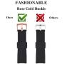 TECKMICO 10PCS Galaxy Watch bands,20mm Silicone Replacement Bands Compatible for Samsung Galaxy Watch 42mm with Rose Gold Watch Buckle,10 colors for women men gift (set of 10, Rose Gold Buckle)