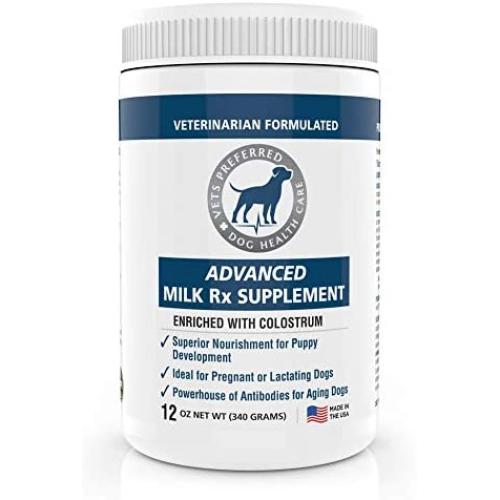 Brand New! Advanced Milk Rx Supplement | VETERINARIAN-GRADE Dog Milk Powder Enriched w/ Colostrum | Used as Nutritious Puppy Milk Formula AND Nourishment for Pregnant, Lactating and Aging Dogs | 12 oz