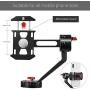 Zecti Tripod Head for Cell Phone CNC Aluminum Alloy 360 Degree Smooth Rotation All-Dimensional Angle Adjusting Video Head for Tripod Monopod Sliders