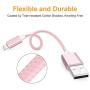 CableCreation 0.5FT Short iPhone Charger Cable, 6 Inch Lightning to USB Charging Data Sync Cord [MFi Certified], Compatible iPhone 11, X, XS, 8, 8 Plus, 7, 6, 5, 5C, 5S, iPad, Rose Gold