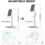 BESP Phone Stand, Adjustable Mobile Phone Desk Holder Muti-Angle, Phone Dock Compatible with iPhone 11 Pro XS Max XR X 8 7 Plus Samsung Galaxy S10 S9 & Tablets (White02)