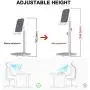 BESP Phone Stand, Adjustable Mobile Phone Desk Holder Muti-Angle, Phone Dock Compatible with iPhone 11 Pro XS Max XR X 8 7 Plus Samsung Galaxy S10 S9 & Tablets (White02)