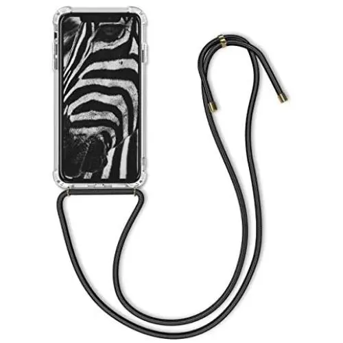 kwmobile Crossbody Case Compatible with Apple iPhone XR - Clear Transparent TPU Cell Phone Cover with Neck Cord Lanyard Strap - Transparent/Black kwmobile Crossbody Case Compatible with Apple iPhone XR - Clear Transparent TPU Cell Phone Cover with Neck Cord Lanyard Strap - Transparent/Black