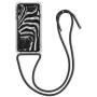 kwmobile Crossbody Case Compatible with Apple iPhone XR - Clear Transparent TPU Cell Phone Cover with Neck Cord Lanyard Strap - Transparent/Black