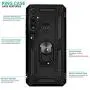 CasemartUSA Phone Case for [Motorola Moto G Power (XT2041)], [Ring Series][Black] Full Rotating Metal Ring Cover with Kickstand (Tracfone, Straight Talk, Simple Mobile, Consumer Cellular)