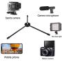 Ring Light Tripod,Adjustable Mini Travel Ring Light Accessories Portable Camera Stand Holder with Universal 1/4 Screw,Apply to Phone,Ring Light,Mini Camera,GoPro Selfie SLR Sports Camera…(Only Tripod)
