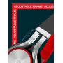 Artix CL750 Foldable Noise Isolating On Ear Headphones Wired with Microphone and Volume Control, Stereo Head Phones Corded with Adjustable Headband for Computer, Laptop and Cell Phone (Black/Red)