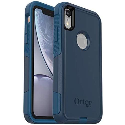 OtterBox COMMUTER SERIES Case for iPhone Xr - Retail Packaging - BESPOKE WAY (BLAZER BLUE/STORMY SEAS BLUE)