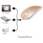 Bluetooth Mouse for MacBook pro/MacBook air/Laptop/iMac/ipad, Wireless Mouse for MacBook pro MacBook Air/iMac/Laptop/Notebook/pc(Bluetooth Mouse/Rose Gold)