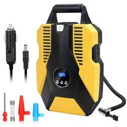 XinYu Portable Car Air Compressor Pump with Led Light, Digital Display Up to 150PSI Auto Shut-Off,DC 12V Tire Inflator with Long Cable for Car, Bicycle, Motorcycle,Ball and More.