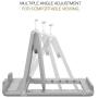 MoKo Phone/Tablet Stand, Foldable Desktop Holder Fit with iPhone 11 Pro Max/11 Pro/11, iPhone Xs/Xs Max/Xr/X, iPhone SE 2020, iPad Pro 11 2020/10.2/Air 3/Mini 5, Galaxy S20 6.2", Gray