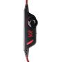 Gaming Headset Compatible PS4 New PC Mac, AFUNTA Over-Ear Headphones with Microphone Noise Isolating Deep Bass Surround with LED Lights - Black + Red