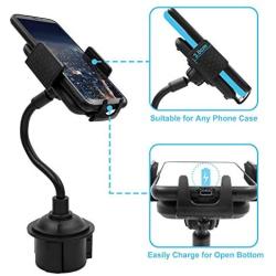 Car Cup Holder Phone Mount Portable Adjustable Gooseneck Phone Holder for Car Compatible with iPhone11/Pro/Xs/Max/X/XR/8/8 Plus,Samsung Note10/S10/S9/S8 by TDTOK