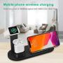 Wireless Charger 4 in 1 Charging Dock for iWatch 5 and Airpods Charging Station Charging Stand for iPhone 11/11Pro/11 Pro Max/X/XS/XR/Xs Max 8/8 Plus (Note: iWatch Magnetic Charger is not Included)