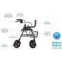 NOVA Mighty Mack Heavy Duty Rollator Walker 500 lb Weight Capacity, Blue