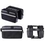 ZFF Simple Bicycle Saddle Bag, Mountain Bike Front Beam Bag Mobile Phone Tube Package Reflective Design Riding Equipment Accessories