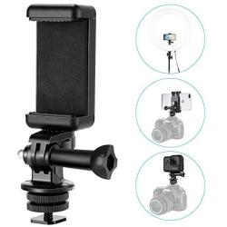 Neewer Phone Holder Camera Hot Shoe Mount Adapter Kit for GoPro Hero 7 6 5,DJI OSMO Action,iPhone X 8 7 6 Samsung Attaching on DSLR Camera or Ring Light Photography