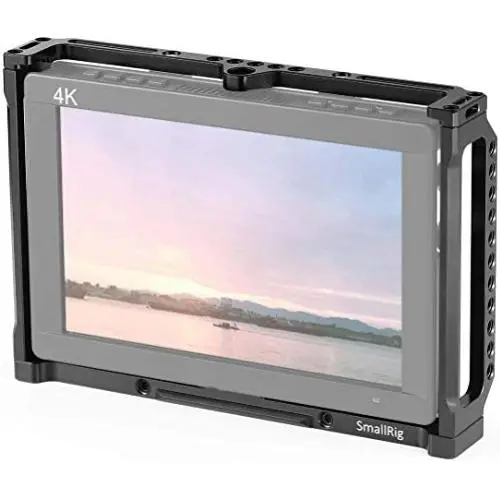 SMALLRIG Monitor Cage for Feelworld T7, 703, 703S, MA7, MA7S and F7S Monitor, Aluminum Alloy Monitor Cage with Built-in NATO Rail and Multiple Threaded Holes -2233 SMALLRIG Monitor Cage for Feelworld T7, 703, 703S, MA7, MA7S and F7S Monitor, Aluminum Alloy Monitor Cage with Built-in NATO Rail and Multiple Threaded Holes -2233