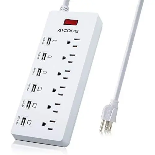Surge Protector Power Strip,6 Outlets&6 USB Charging Ports, USB Extension Cord,6ft UL Cord, 1625W/13A 125V for Home & Office Appliances, Smartphones, Tablets,Laptop… Surge Protector Power Strip,6 Outlets&6 USB Charging Ports, USB Extension Cord,6ft UL Cord, 1625W/13A 125V for Home & Office Appliances, Smartphones, Tablets,Laptop…