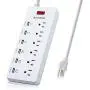 Surge Protector Power Strip,6 Outlets&6 USB Charging Ports, USB Extension Cord,6ft UL Cord, 1625W/13A 125V for Home & Office Appliances, Smartphones, Tablets,Laptop… Surge Protector Power Strip,6 Outlets&6 USB Charging Ports, USB Extension Cord,6ft UL Cord, 1625W/13A 125V for Home & Office Appliances, Smartphones, Tablets,Laptop…
