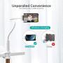 CHOETECH 2 in 1 Wireless Charger Phone Holder, 10W/7.5W Wireless Charging Stand Bed Gooseneck Mount Flexible Arm 360 Clip Bracket Clamp Compatible iPhone SE 2020/11 Pro, Galaxy S20, 4.7-9.7" Devices