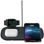 mophie 3 in 1 Wireless Charge Pad - Qi Wireless Charging Pad for Apple iPhone, Airpods, and Apple Watch - Black