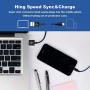 iPhone Charger, MFi Certified Lightning Cable 3 Pack 10FT Extra Long Nylon Braided USB Charging & Syncing Cord Compatible with iPhone 11/11Pro/XS/XR/X/8/8 Plus/7/7Plus/6S/6/iPad/Nano(Blue Black)