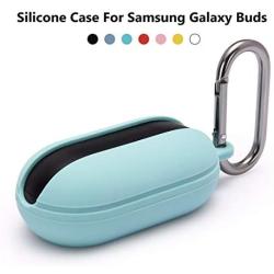 Teyomi Soft Silicone Case for Galaxy Buds+ Plus Case(2020) /Samsung Galaxy Buds Case(2019) with Anti-Lost Keychain, Shockproof, Anti-Dust, Protective Case Cover(Light Blue)