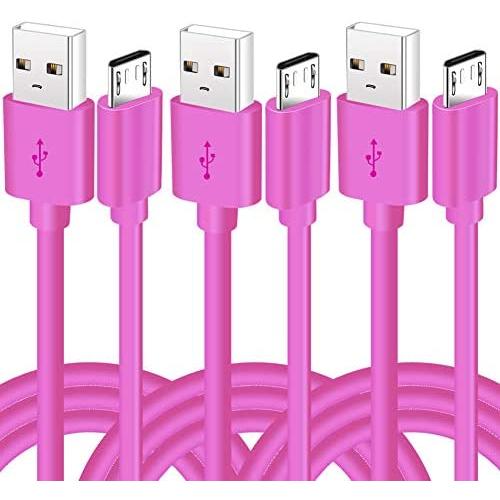 PS4 Controller Charging Cord 6.6ft,SCOVEE Micro USB Charger Cable for Xbox One,Dual Shock 4,Compatible Samsung Galaxy S6 S7 Edge J7 J3 Note 5 4,Android Charge Cord for Playstation 4,Smart Phone,3-Pack