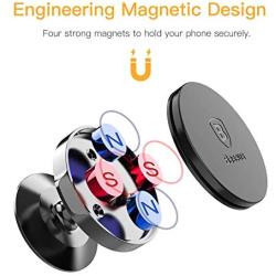 Magnetic Phone Holder, Car Phone Mount, Baseus Car Cell Phone Holder for Car Dashboard, Compatible with iPhone X / 8/8 Plus / 7/7 Plus, Samsung S9 / S8 / S7/ S6 and More