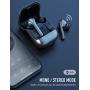 Wireless Earbuds, Bluetooth Earbuds with Microphone, IPX7 Waterproof, CVC8.0 Noise Reduction, Stereo Sound Headphones，USB C，40H Playtime with Mini Charging Case，for iPhone/Samsung/Android (Black)