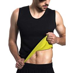 Roseate Mens Body Shaper Hot Sweat Workout Tank Top Slimming Sauna Vest Neoprene Compression Thermal Shirt