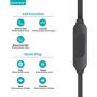 Wired Earbuds with Microphone, Overtime in-Ear Headphones with Pure Sound, Ear Buds with Mic, Earphones for iPhone 6/6s Plus/5s/SE, Galaxy, Android Smartphones, Tablets - Black