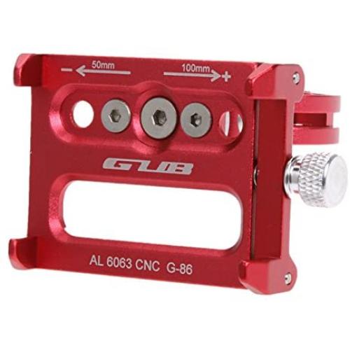 GUB Mountian Bike Phone Mount - Aluminum Alloy Universal Adjustable Bike Mount Cell Phone GPS Mount Holder Rotating Cradle Clamp for Bike Motorbike,iPhone Samsung Android All Smartphones (RED)
