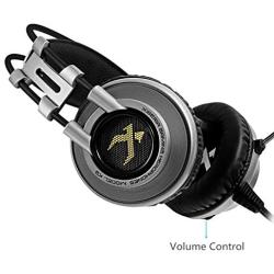 Game Headset-3.5mm Socket and USB Wired Headset with Microphone and Amazing PC, PS4, Xbox, Tablet PC, Smartphone