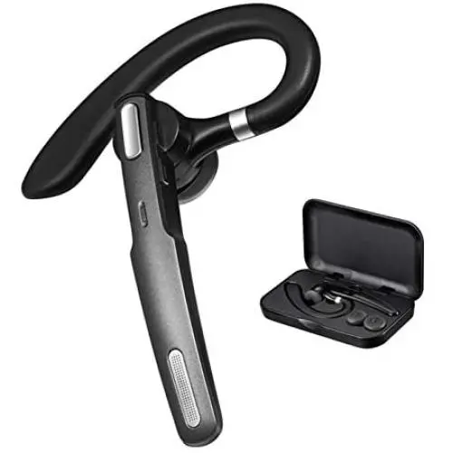 Bluetooth Headset, Wireless Bluetooth Earpiece V4.1Hands-Free Earphones with Noise Cancellation Mic for Driving/Business/Office, Compatible with iPhone and Android(Gray) Bluetooth Headset, Wireless Bluetooth Earpiece V4.1Hands-Free Earphones with Noise Cancellation Mic for Driving/Business/Office, Compatible with iPhone and Android(Gray)