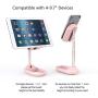 Adjustable Cell Phone Stand,licheers Foldable Cell Phone Stand for Desk,Portable Cell Phone Holder&Tablet Stand,Compatible with iPhone/iPad Mini/Kindle/Mobile Phone and More 4-9.7” Devices(Pink)