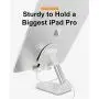 Cell Phone Stand, UXD Adjustable Phone Stand for Desk, Foldable Tablet Stand Holder Compatible with iPhone 11 Pro Max X XR XS SE Samsung Galaxy S20+ S20 S10+ S10 iPad Pro/Air/Mini (White)