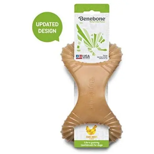 UPDATED DESIGN - Benebone Real Bacon Durable Dental Dog Chew Toy for Aggressive Chewers, Made in USA UPDATED DESIGN - Benebone Real Bacon Durable Dental Dog Chew Toy for Aggressive Chewers, Made in USA