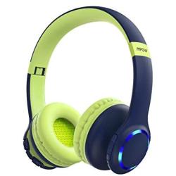 Mpow CH9 Kids Bluetooth Headphones with Microphone & LED Light, Bluetooth 5.0, 15Hours Playing Wireless Foldable Headset w/Mic, Volume Limited 85dB-95dB for PC/Cellphone/TV/School