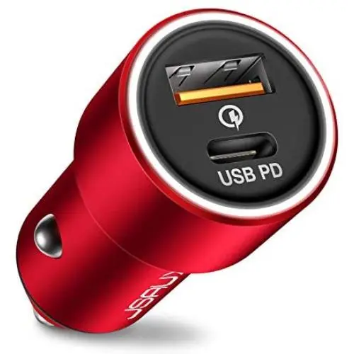 JSAUX USB C PD Car Charger, 36W Fast Type C Adapter with 18W Power Delivery & QC 3.0 Compatible for iPhone 11 Pro Max/XS Max/XR/X/8 Plus, Google Pixel 3 2 XL, iPad Pro, Samsung Galaxy S20 S20+ Note 10 JSAUX USB C PD Car Charger, 36W Fast Type C Adapter with 18W Power Delivery & QC 3.0 Compatible for iPhone 11 Pro Max/XS Max/XR/X/8 Plus, Google Pixel 3 2 XL, iPad Pro, Samsung Galaxy S20 S20+ Note 10
