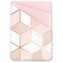 uCOLOR Phone Card Holder PU Leather Wallet Pocket Credit Card ID Case Pouch 3M Adhesive Sticker on iPhone Samsung Galaxy Android Smartphones (Rose Gold Glitter White Marble)