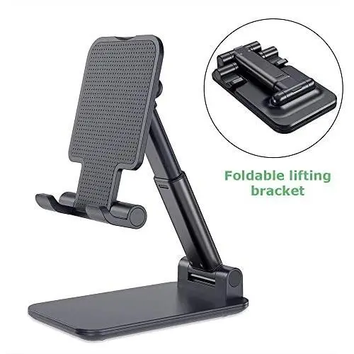 Esonstyle Cell Phone Stand Tablet Stand Foldable Portable Desktop Stand Adjustable Height and Angle Phone Holder for Desk Sturdy Aluminum Metal Stand Compatible with iPhone 11 Pro XS Max XR X Samsung Esonstyle Cell Phone Stand Tablet Stand Foldable Portable Desktop Stand Adjustable Height and Angle Phone Holder for Desk Sturdy Aluminum Metal Stand Compatible with iPhone 11 Pro XS Max XR X Samsung